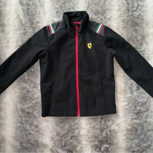 Ferrari Black Jacket with Red Accents